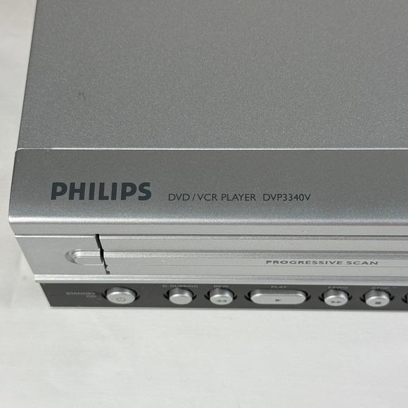 Philips DVD/VCR Player Combo DVP3340V REMOTE/CABLES *TESTED - WORKS GREAT* - Picture 5 of 9